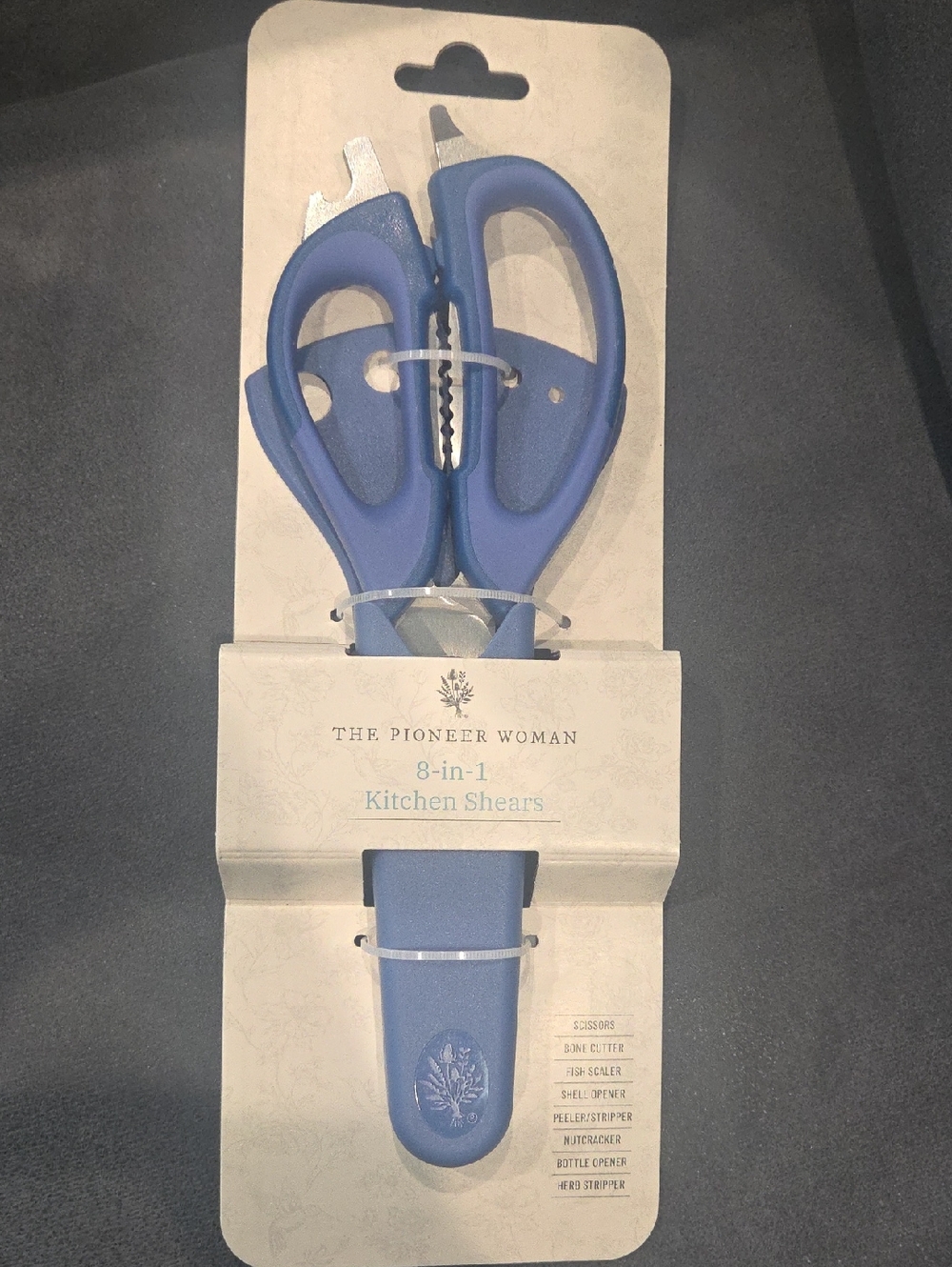 The Pioneer Woman Blue 8-in-1 Kitchen Shears